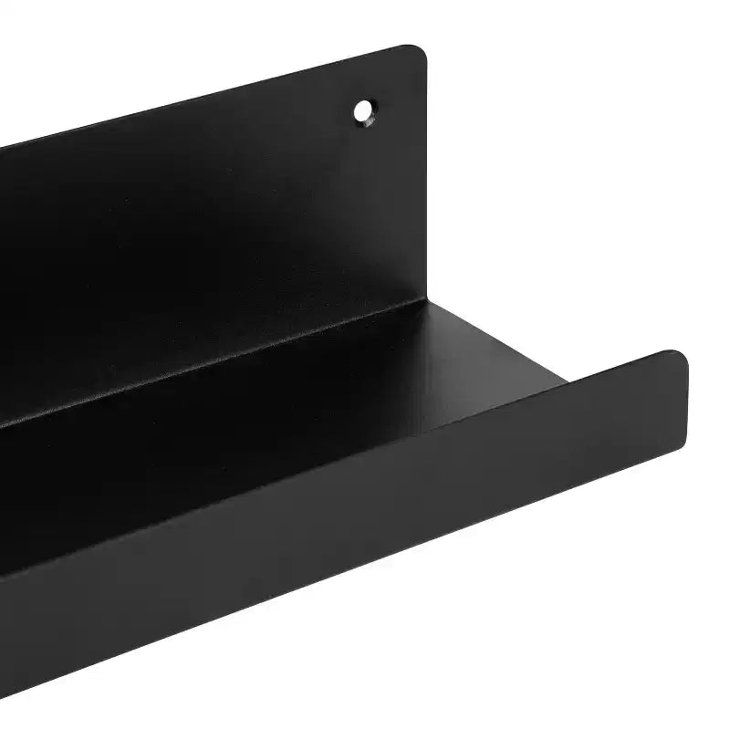 Kate & Laurel All Things Decor 36" Mezzo Modern Metal Ledge Shelf Black: Wall Mounted, No Assembly Required