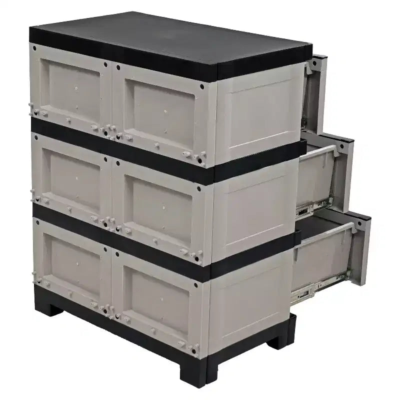 Organisateur de rangement à 3 tiroirs en plastique robuste