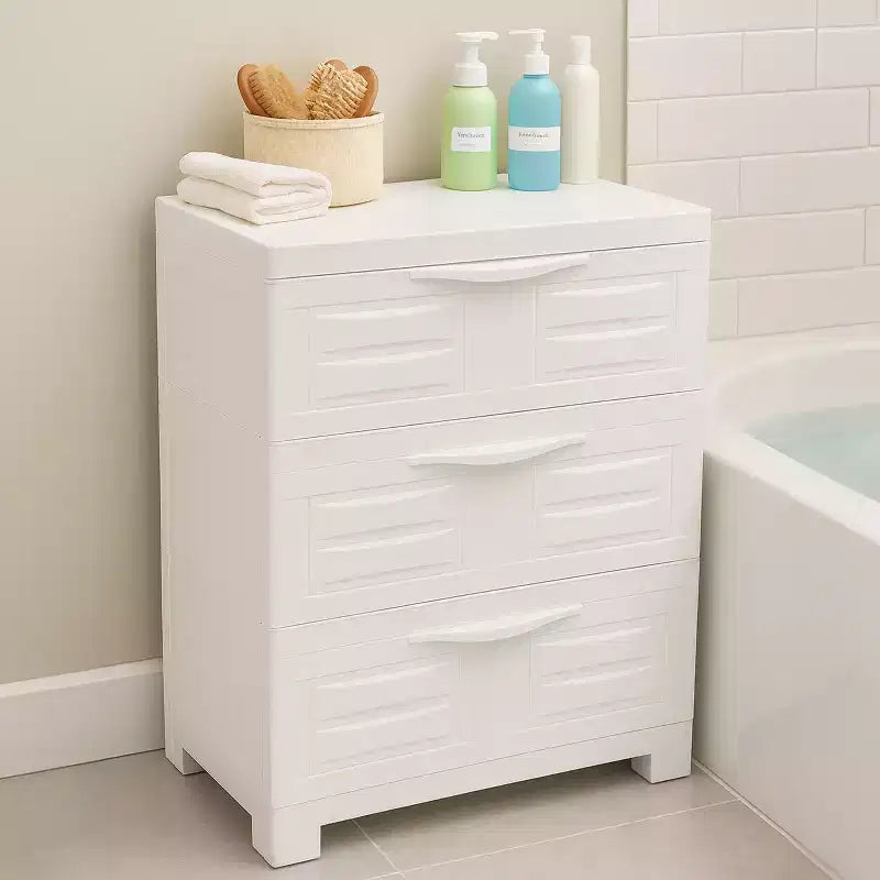 Organisateur de rangement à 3 tiroirs en plastique robuste