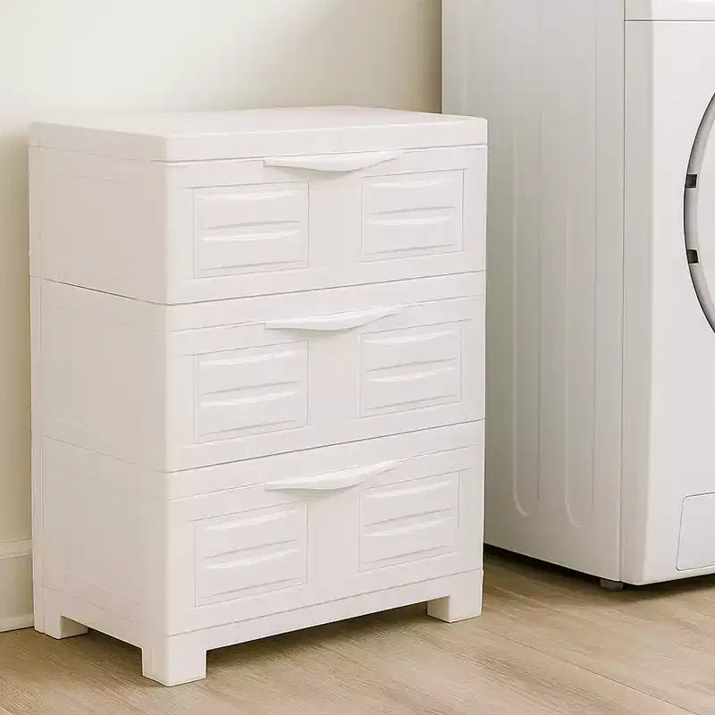 Organisateur de rangement à 3 tiroirs en plastique robuste