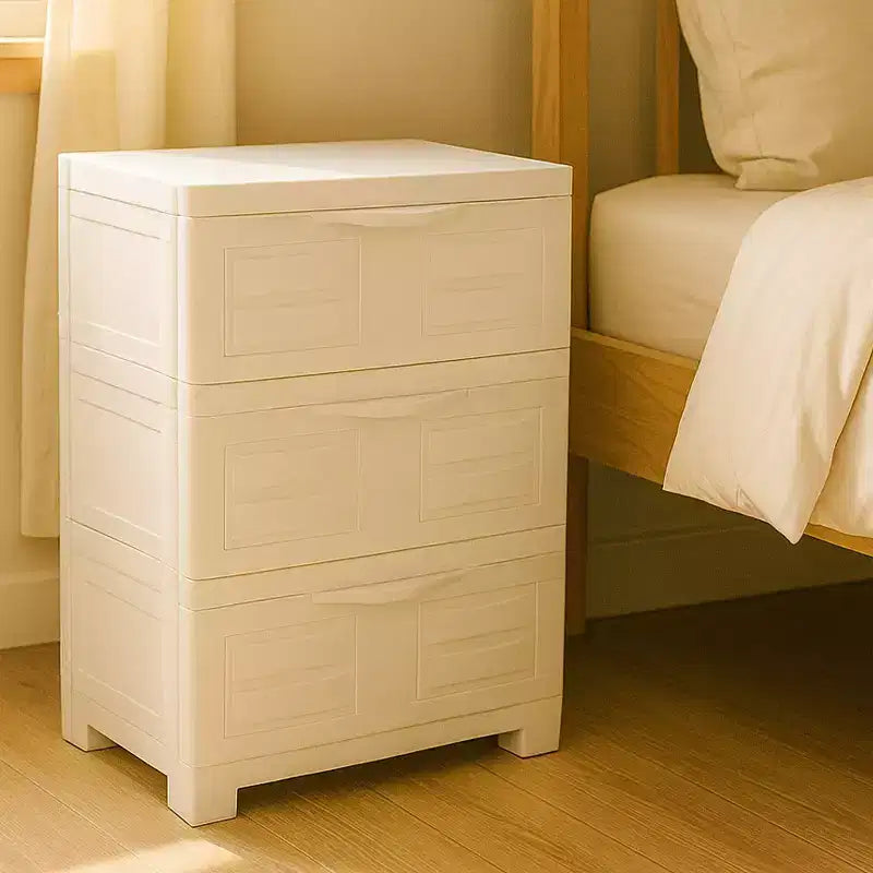 Organisateur de rangement à 3 tiroirs en plastique robuste