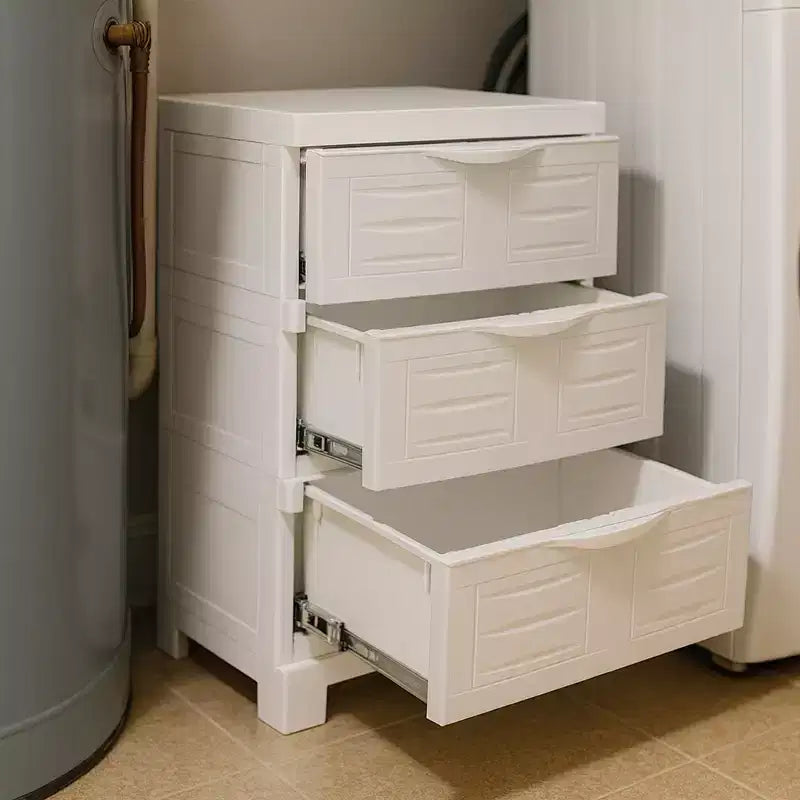 Organisateur de rangement à 3 tiroirs en plastique robuste