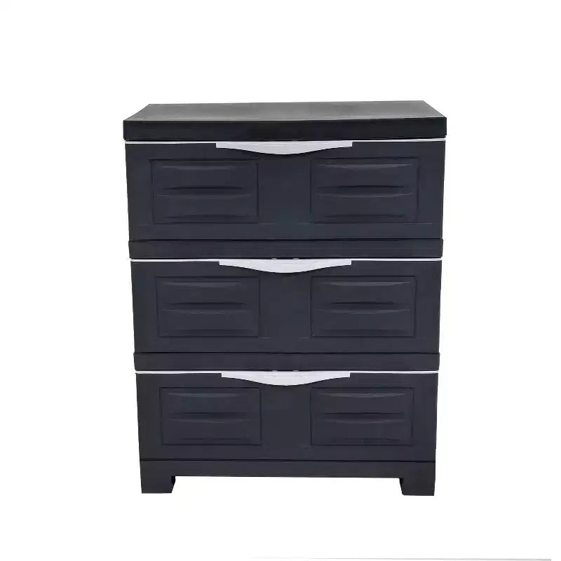 Organisateur de rangement à 3 tiroirs en plastique robuste