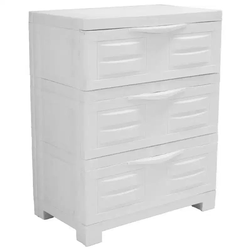 Organisateur de rangement à 3 tiroirs en plastique robuste