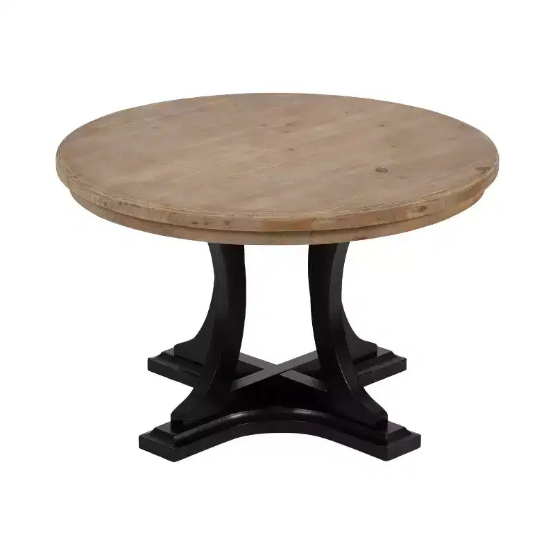 Table basse en bois marron rustique