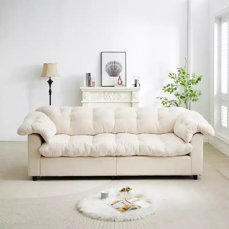 GDFStudio Ernest Modern 99.2 Chenille Tufted Upholstered Sofa
