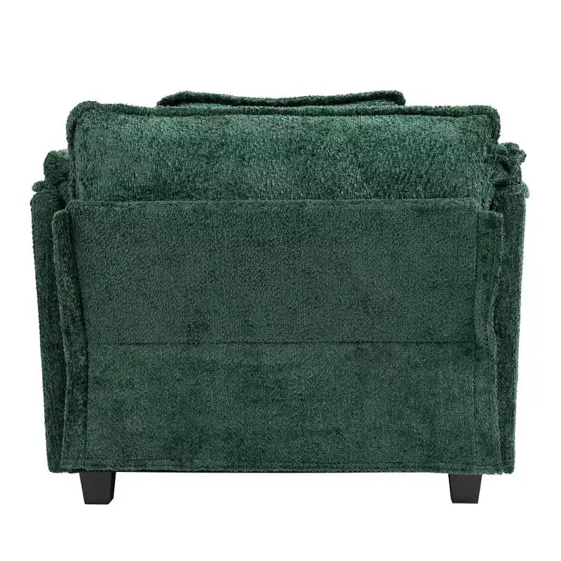 Canapé-lit convertible Boucle avec pouf - Couchage de 55 pouces de large