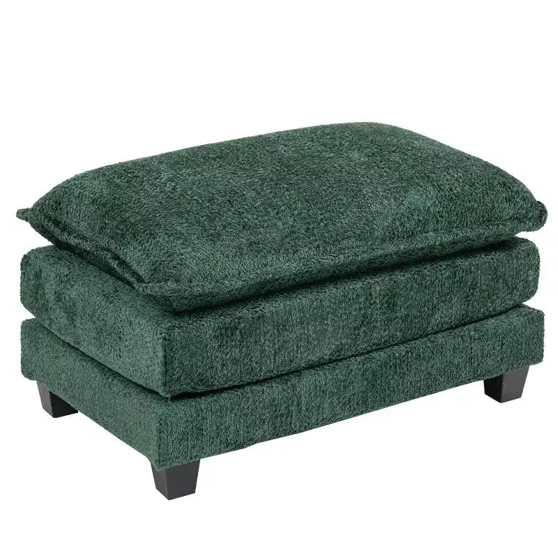 Canapé-lit convertible Boucle avec pouf - Couchage de 55 pouces de large