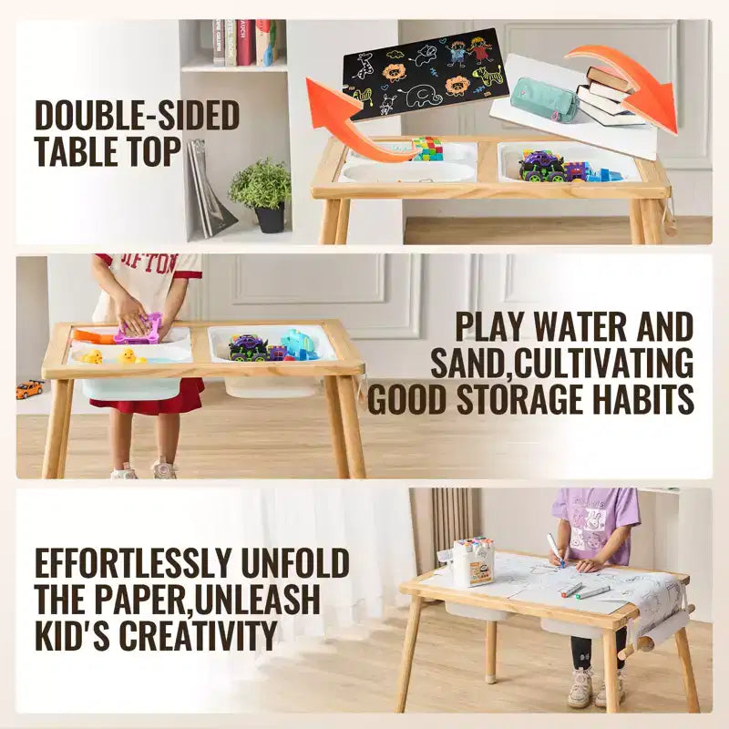 Table sensorielle pour tout-petits, table d'activités pour enfants