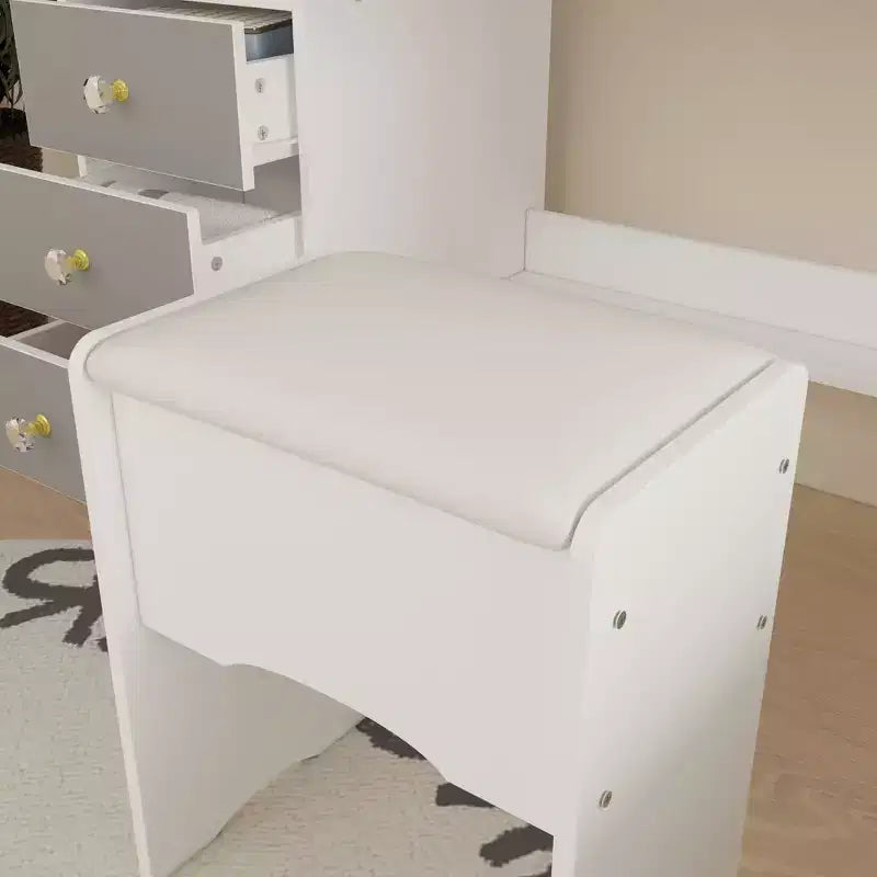 Coiffeuse avec tabouret et miroir