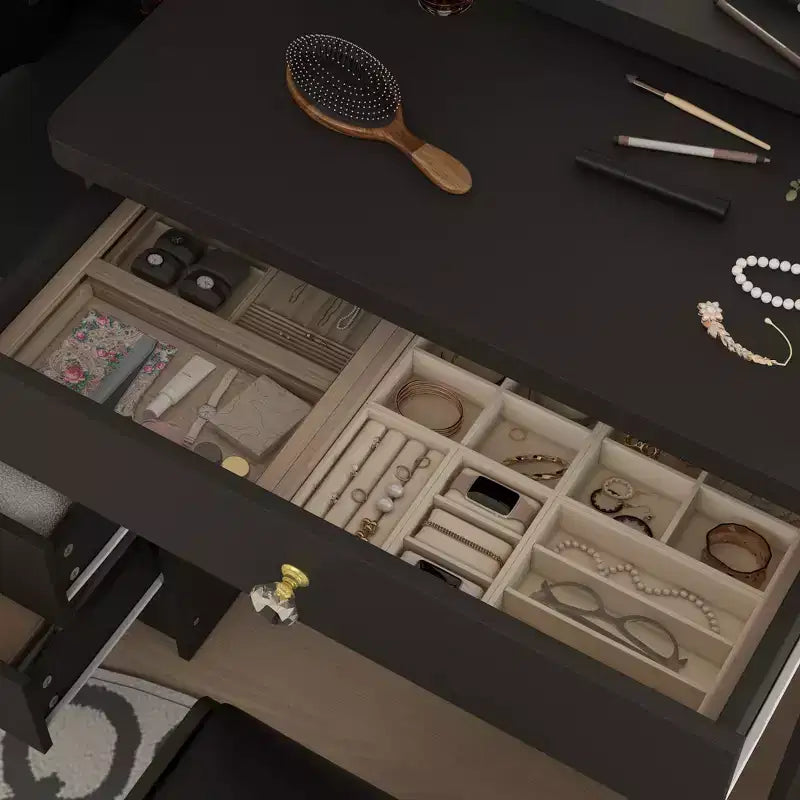 Coiffeuse avec tabouret et miroir