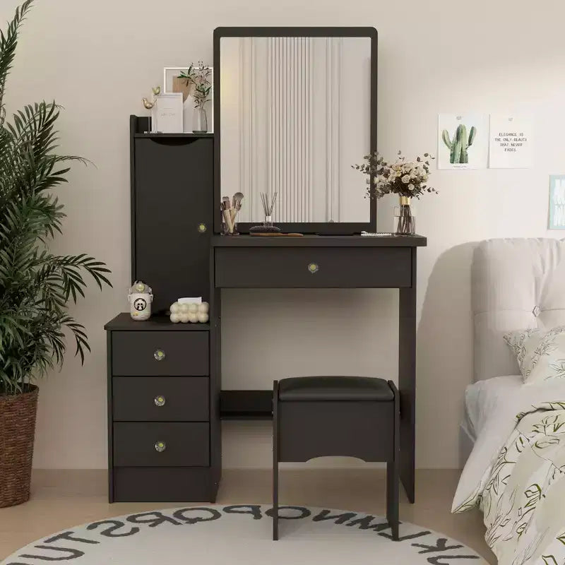 Coiffeuse avec tabouret et miroir