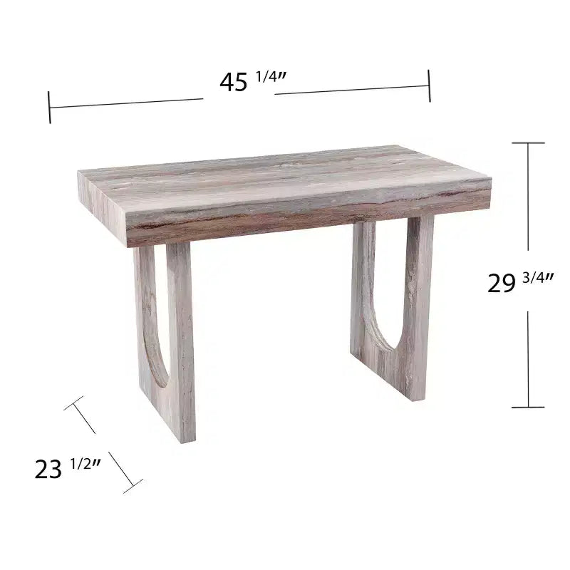 Bureau d'écriture en similicuir marbre