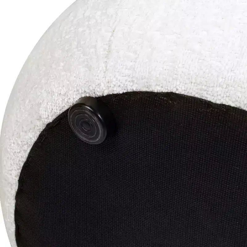Pouf rond rembourré en velours moderne de 49,5 cm