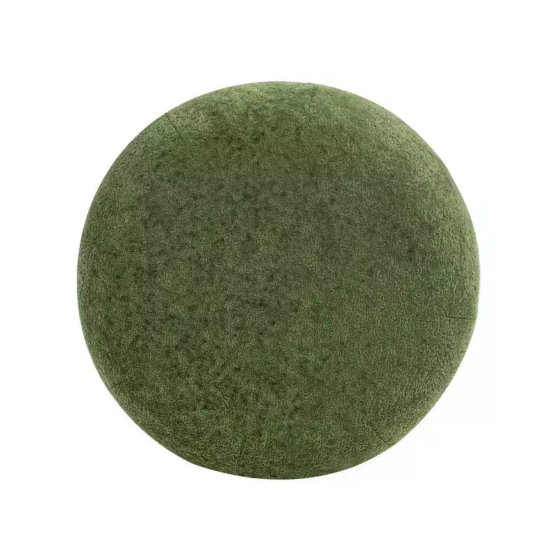 Pouf rond rembourré en velours moderne de 49,5 cm