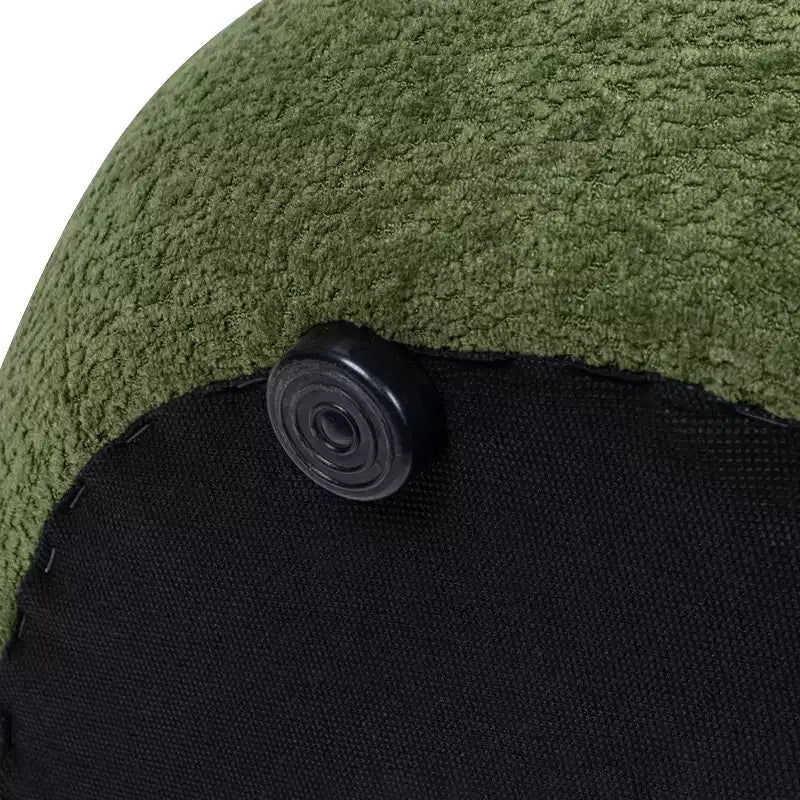 Pouf rond rembourré en velours moderne de 49,5 cm