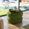 Christopher Knight Home Webster Modern 19.5 Velvet Round Upholstered Ottoman