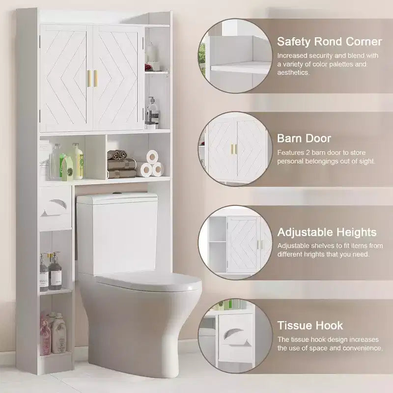 Meuble de rangement WC, Meuble de rangement avec porte