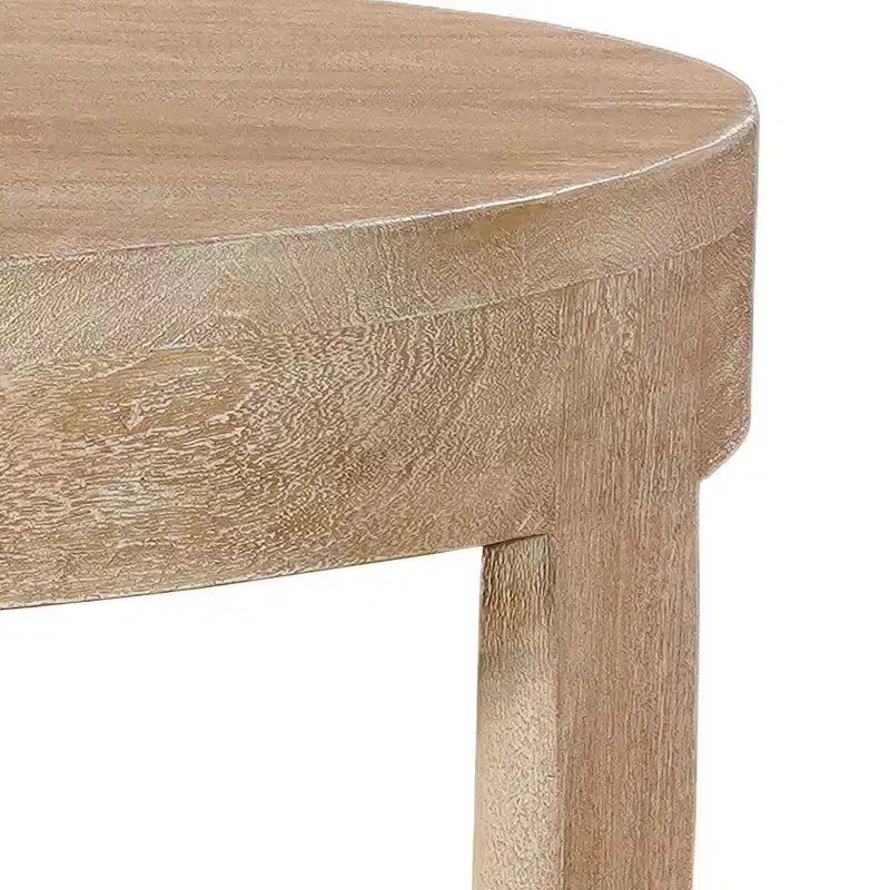 Table basse ronde de 32 pouces avec base ouverte en forme de traîneau