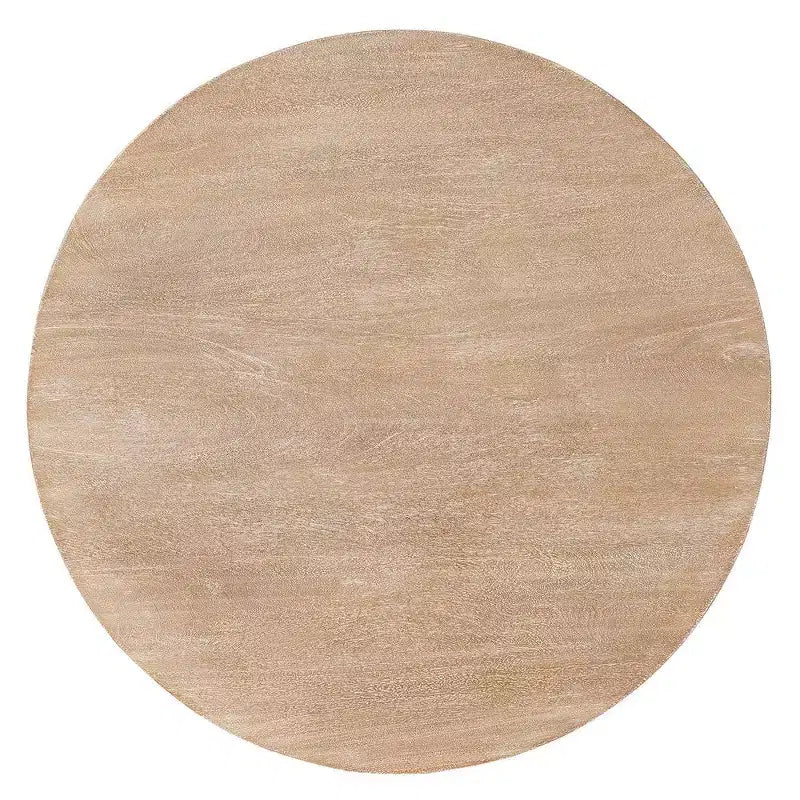 Table basse ronde de 32 pouces avec base ouverte en forme de traîneau