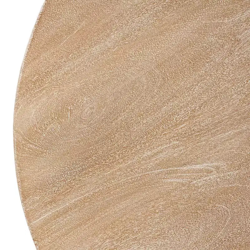 Table basse ronde de 32 pouces avec base ouverte en forme de traîneau