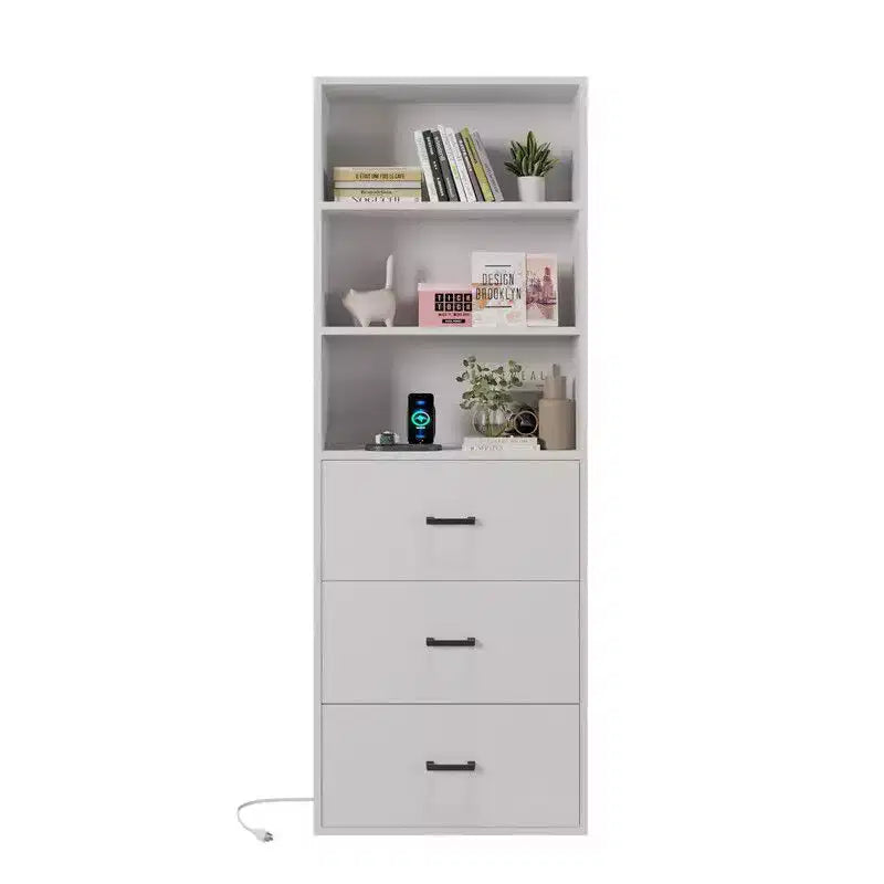 Vitrine blanche à 3 niveaux