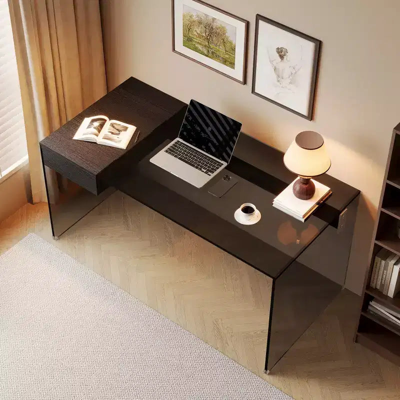 Bureau moderne en verre trempé