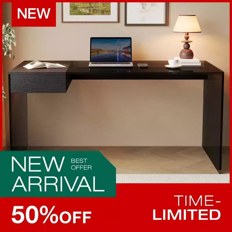 Bureau moderne en verre trempé