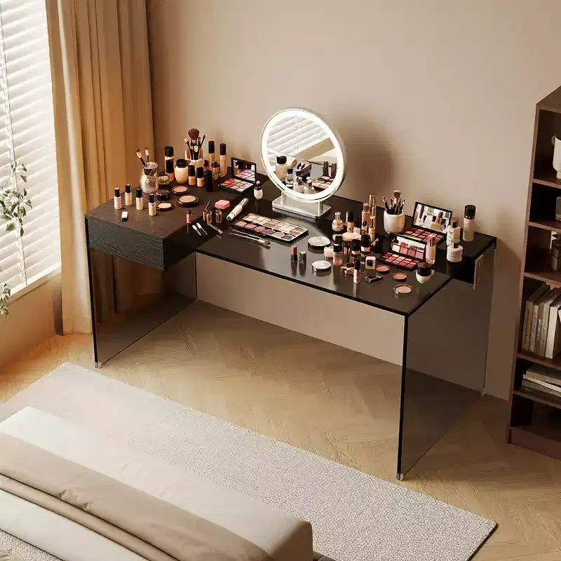 Bureau moderne en verre trempé