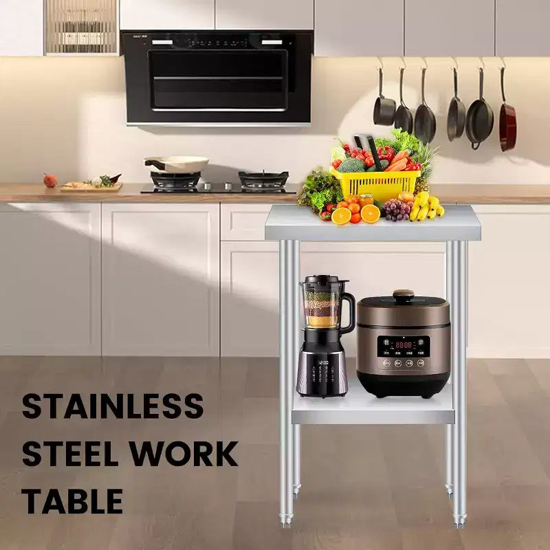 Table de travail en acier inoxydable