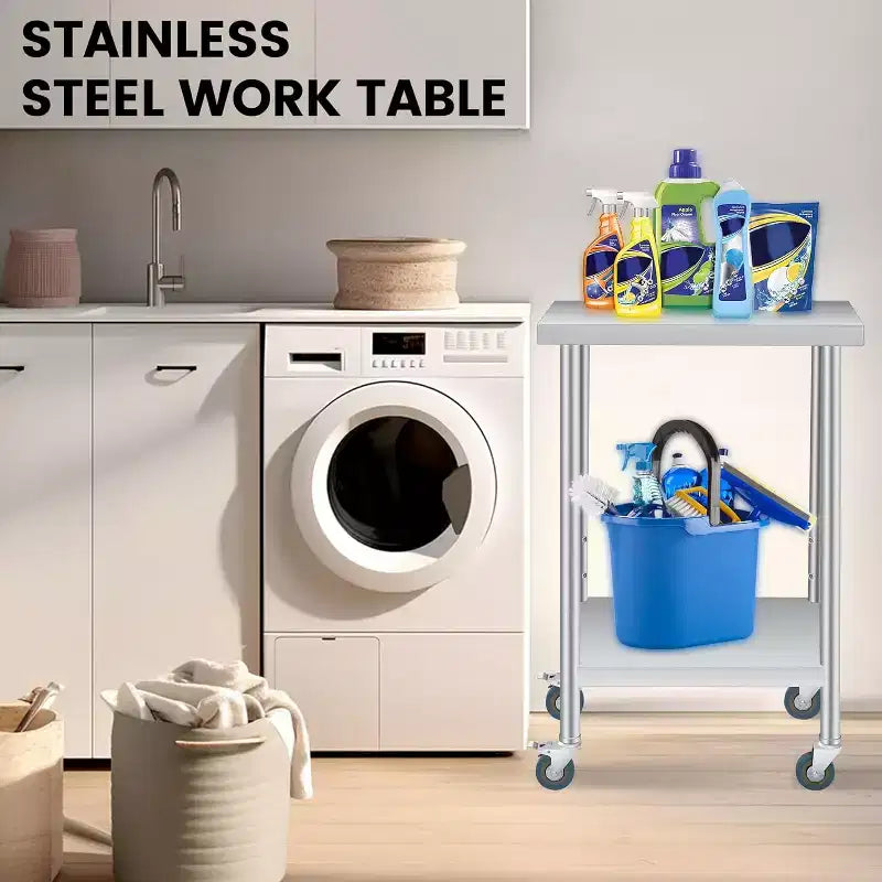 Table de travail en acier inoxydable