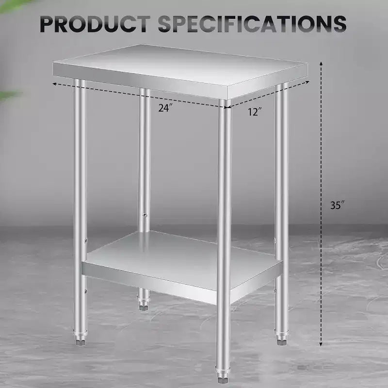 Table de travail en acier inoxydable