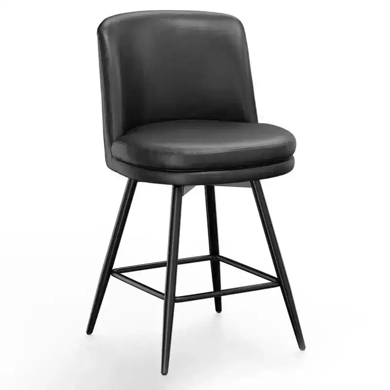 PU Leather Contemporary Bar Stool Swivel Feature, PU Leather & Durable Quality