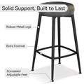 Dyonery Bar Stools Set of 2, 26.3 Height Mid Century Modern Swivel Counter Height Barstools with Back, Metal Base,Faux Leather - Green