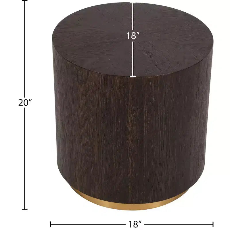 Meridian Furniture,Nile Brown Oak End Table