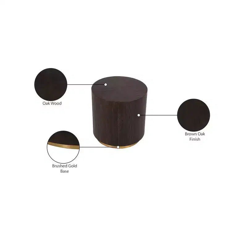 Meridian Furniture,Nile Brown Oak End Table