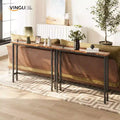Rust Brown 2-piece Set Melamine + Iron Hallway Table with Power Strip
