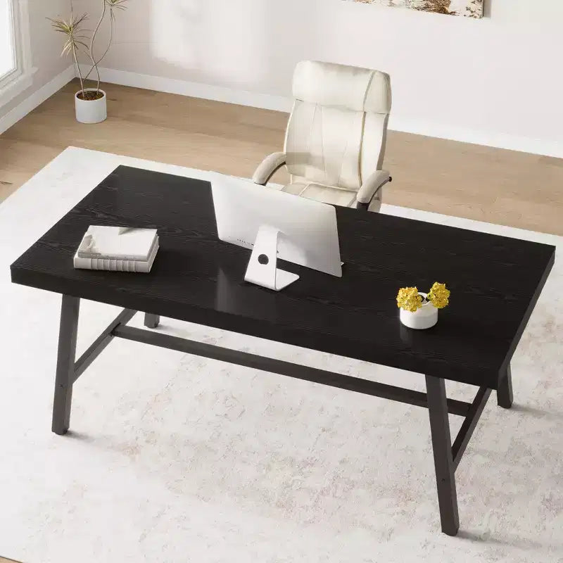 71 In Dining Table for 6-10,Modern Farmhouse Rectangular Kitchen Table,with Adjustable Feet & Sturdy Metal Framefor,Dining Room,Living Room,No Chair