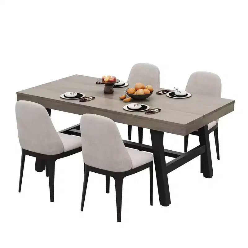 71 In Dining Table for 6-10,Modern Farmhouse Rectangular Kitchen Table,with Adjustable Feet & Sturdy Metal Framefor,Dining Room,Living Room,No Chair