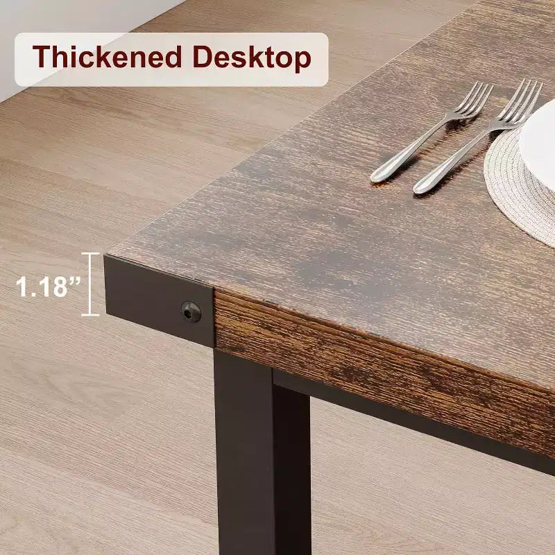 70.8in Large Rectangle Kitchen Table, Farmhouse Wooden Dining Table for 8 People, Modern Dinner Table for Home, Office, Dining Room, Living Room