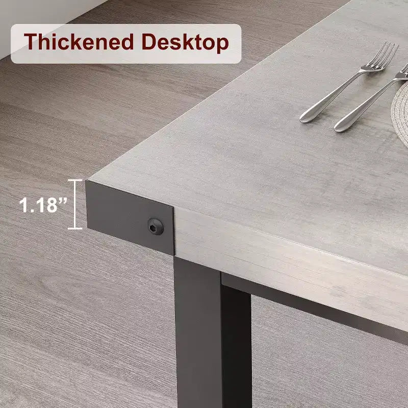 70.8in Large Rectangle Kitchen Table, Farmhouse Wooden Dining Table for 8 People, Modern Dinner Table for Home, Office, Dining Room, Living Room