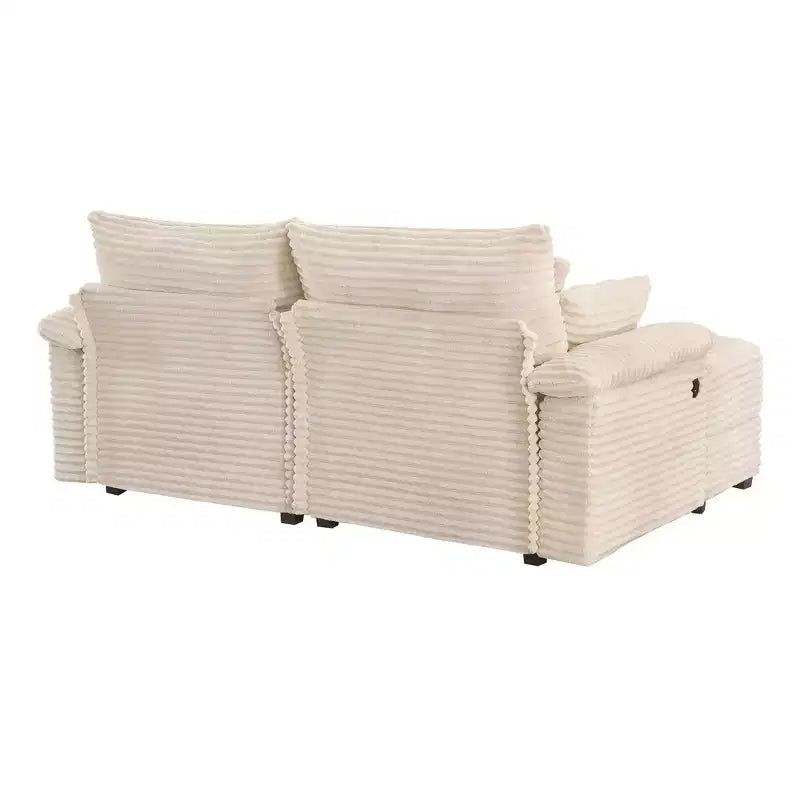 Whisen Double Chaise Lounge Set with Reversible Ottoman and Storage
