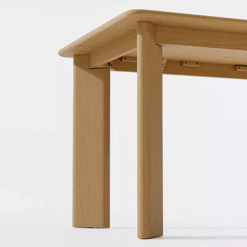 MAYEERTY 67 Wood Rectangle Dining Table for 4-6, Farmhouse Modern Kitchen & Dining Room Table