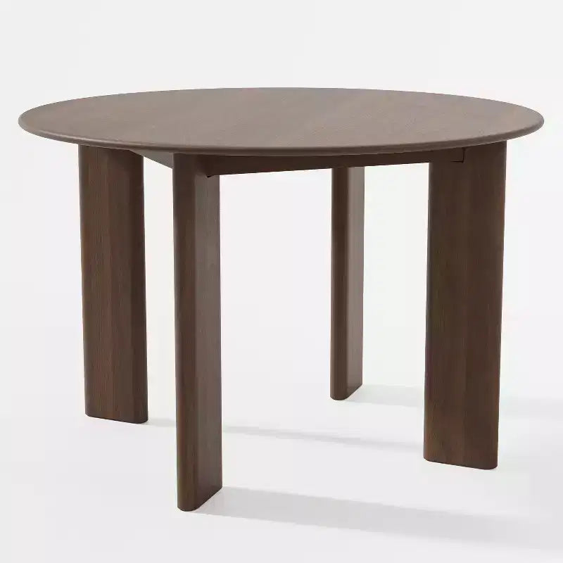 MAYEERTY 45 Wood Round Dining Table for 4, Farmhouse Modern Kitchen & Dining Room Table