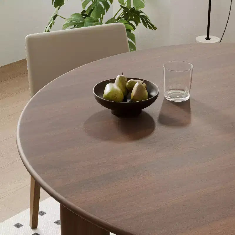 MAYEERTY 45 Wood Round Dining Table for 4, Farmhouse Modern Kitchen & Dining Room Table