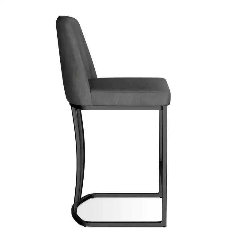 Dyonery 25.6 Counter Height Bar Stools with Padded Back, Faux Leather Upholstery