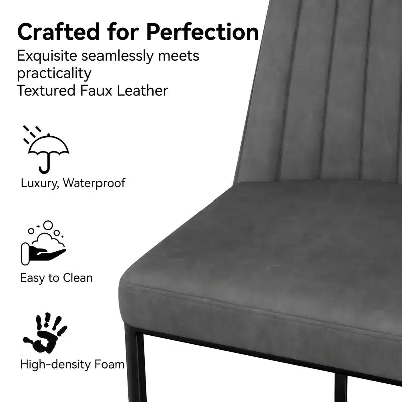 Dyonery 25.6 Counter Height Bar Stools with Padded Back, Faux Leather Upholstery