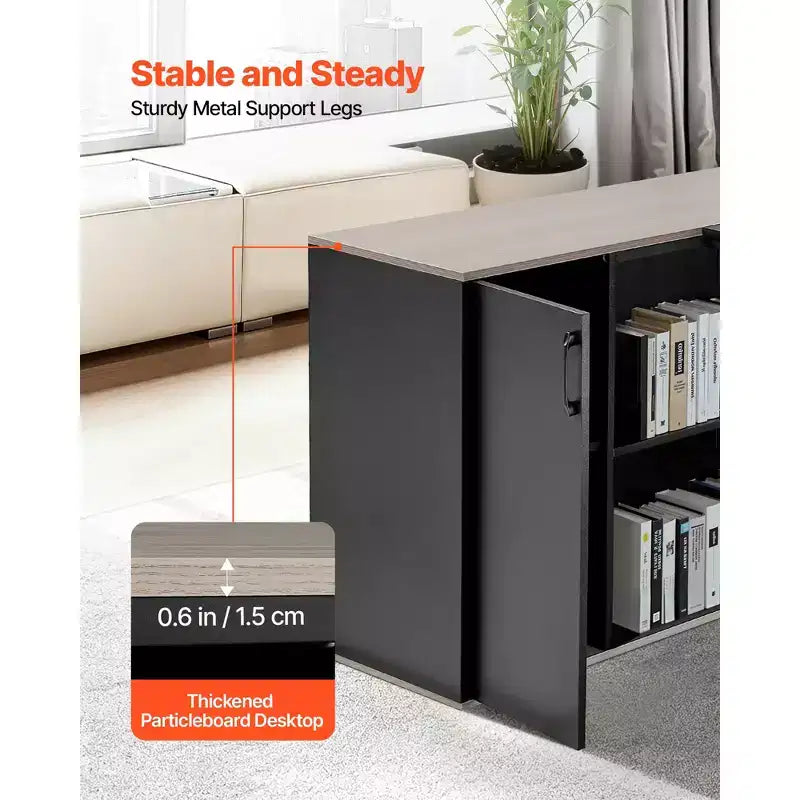 Bureau de direction en L, grande table de bureau moderne