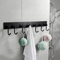 Key Hanger for Wall, 6 Row Stainless Steel Key Holder with Adhesive No Drill Mounting, Golden Organizer for Keys, Coats, Towels, Hats