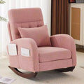 Karl Home Upholstered Pink Rocking Chair